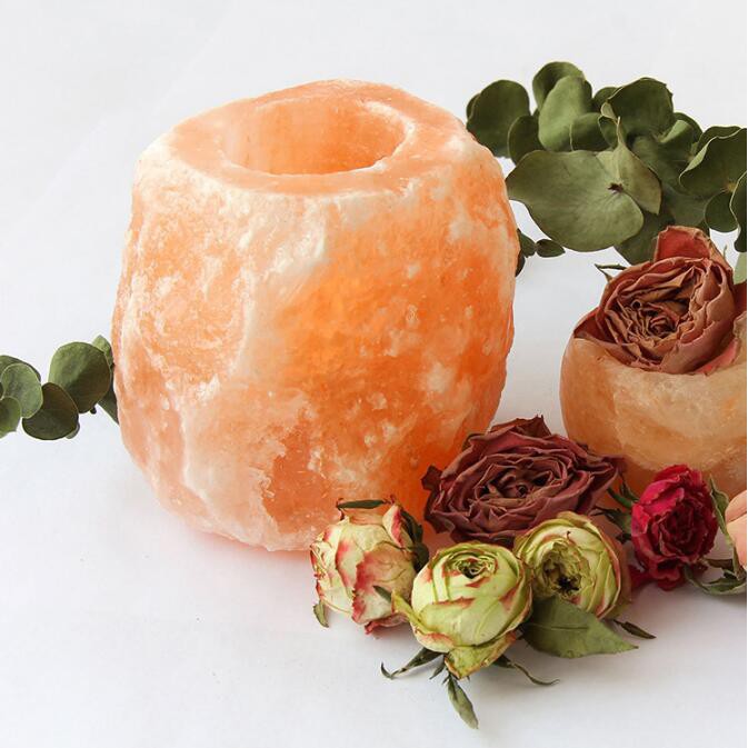 Nature Concept Natural Himalayan Salt Candle Holder Tempat Lilin Terapi Garam Himalaya