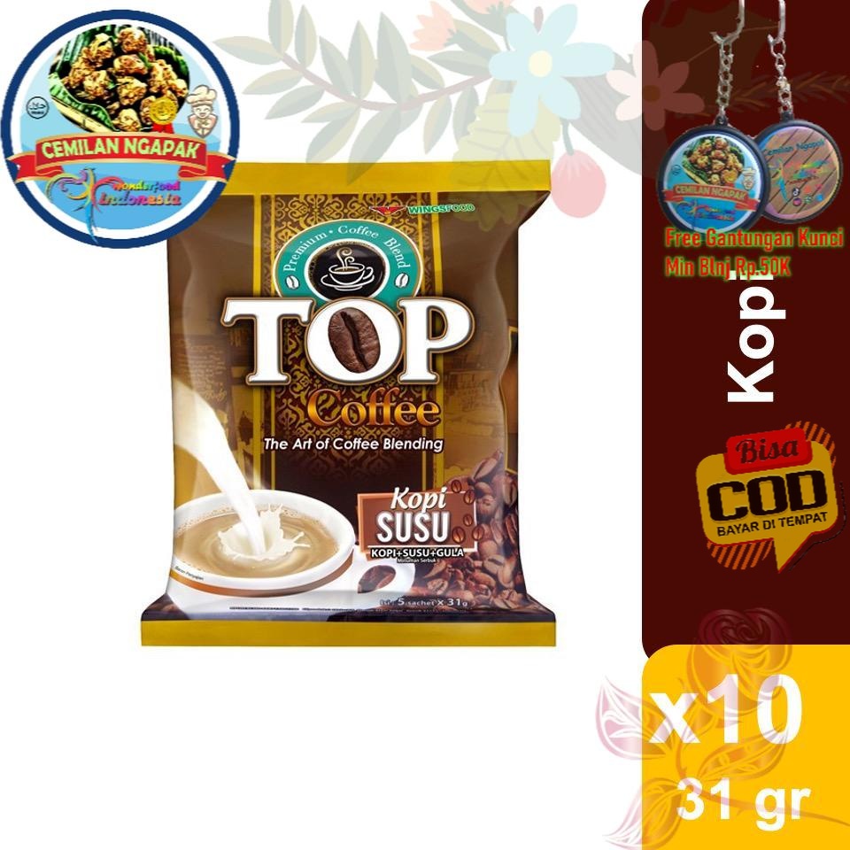 

Kopi Top Susu (3in1) 31gr x 10 Pcs Kopi Santai