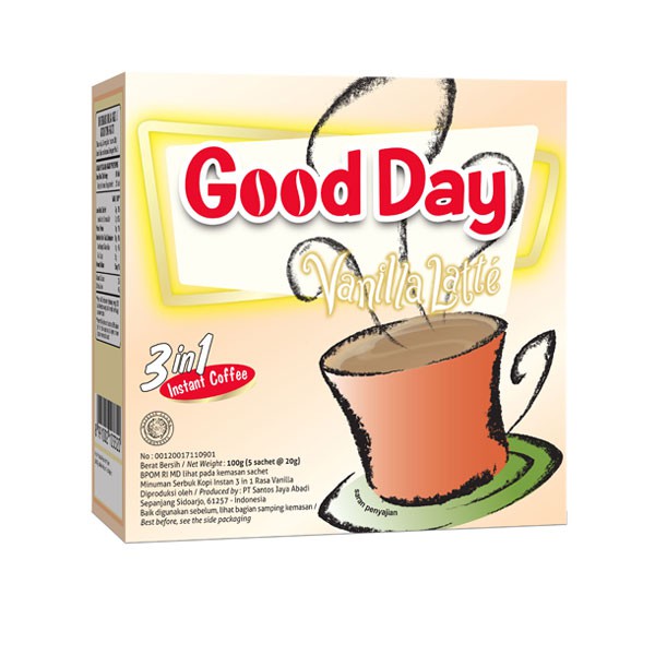 

Good Day Vanila Latte Box 5Sx20Gr
