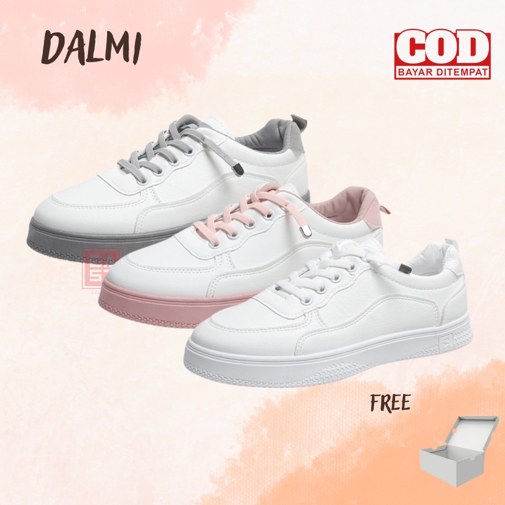 Dalmi Sepatu Sneakers Wanita Sport Shoes White