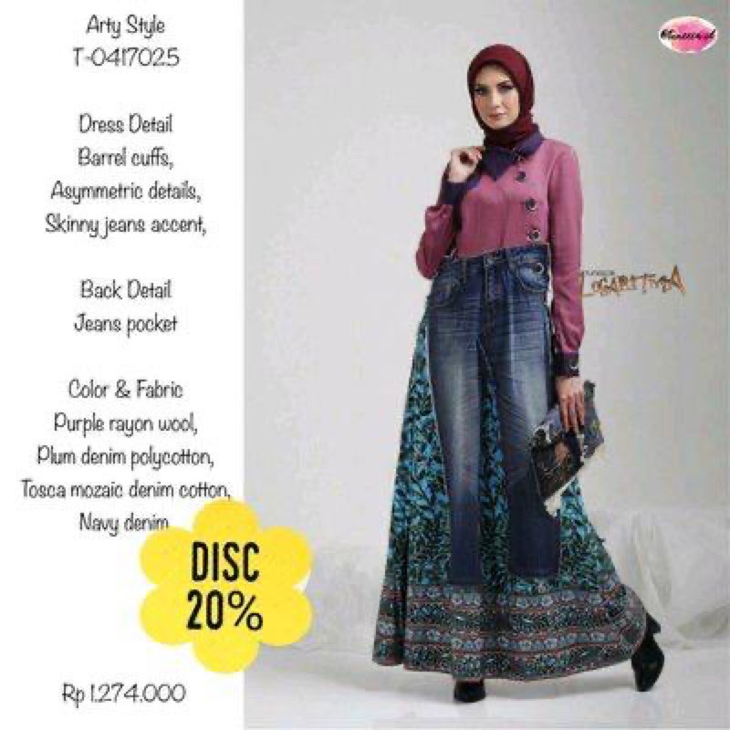 Gamis tuneeca preloved size S dan xs