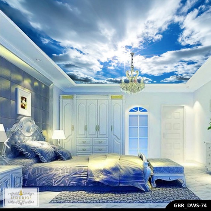 WALLPAPER CUSTOM 3D WALLPAPER PLAFON AWAN