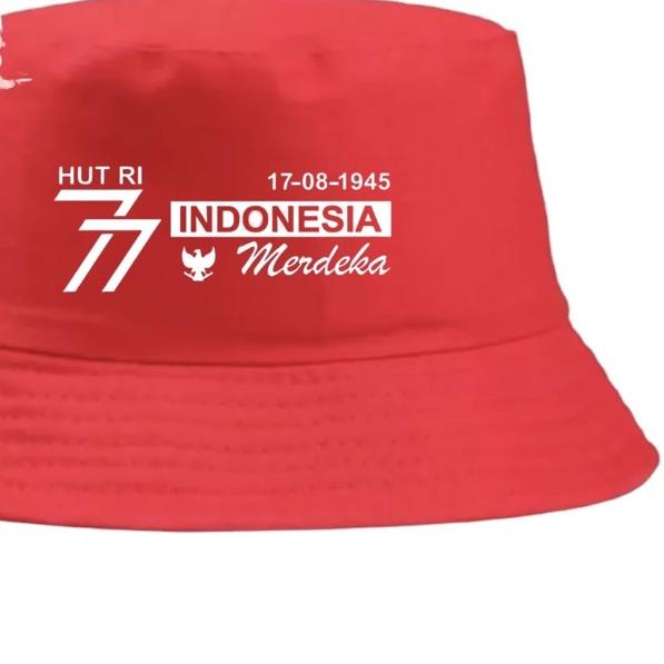 TOPI BUCKET HUT RI 77 INDONESIA MERDEKA