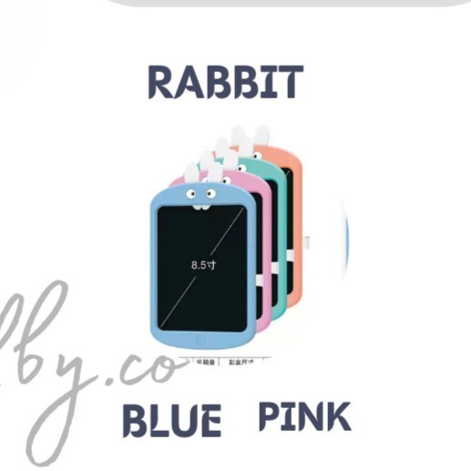 

(BISA COD) LCD Drawing Writing Tablet 8.5" - Papan Tulis Gambar - RABBIT PINK 8,5