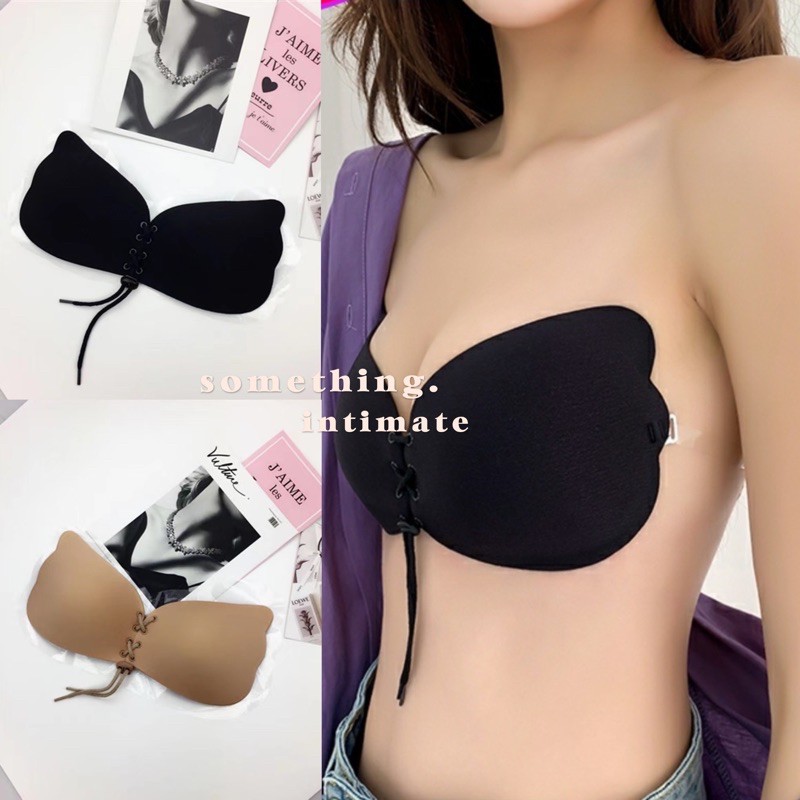 ANGEL BRA Backless Pushup Bra Tempel Berenang Silikon Payudara Boob Lift Tape Push Up Bikini Kemben