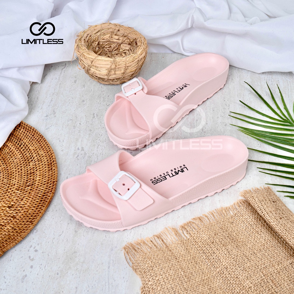 Sandal Slop Wanita Fashion Kekinian Sendal Cewek Briken Terbaru Ringan Sandal Birken Wanita Slip On Rumahan