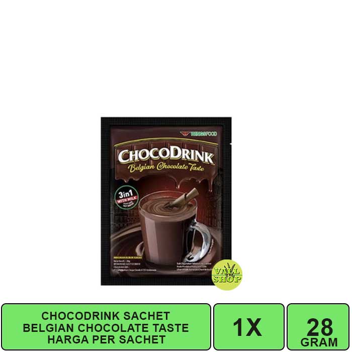 VSHOP. CHOCODRINK SACHET@28 GRAM BELGIAN CHOCOLATE