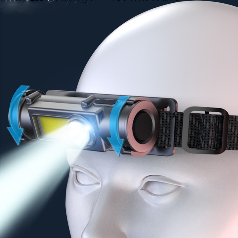 LED Head-mounted Strong Light Rechargeable Flashlight