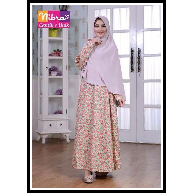 Busana Muslim Wanita Nibras NS 09C Kuning Baju Wanita Terbaru Model Baju Muslim