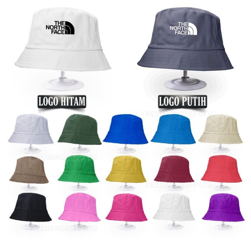 TOPI BUCKET HAT TNF TERMURAH / BUKET POLOS BOLAK BALIK UKURAN ANAK DEWASA UNISEX PRIA WANITA