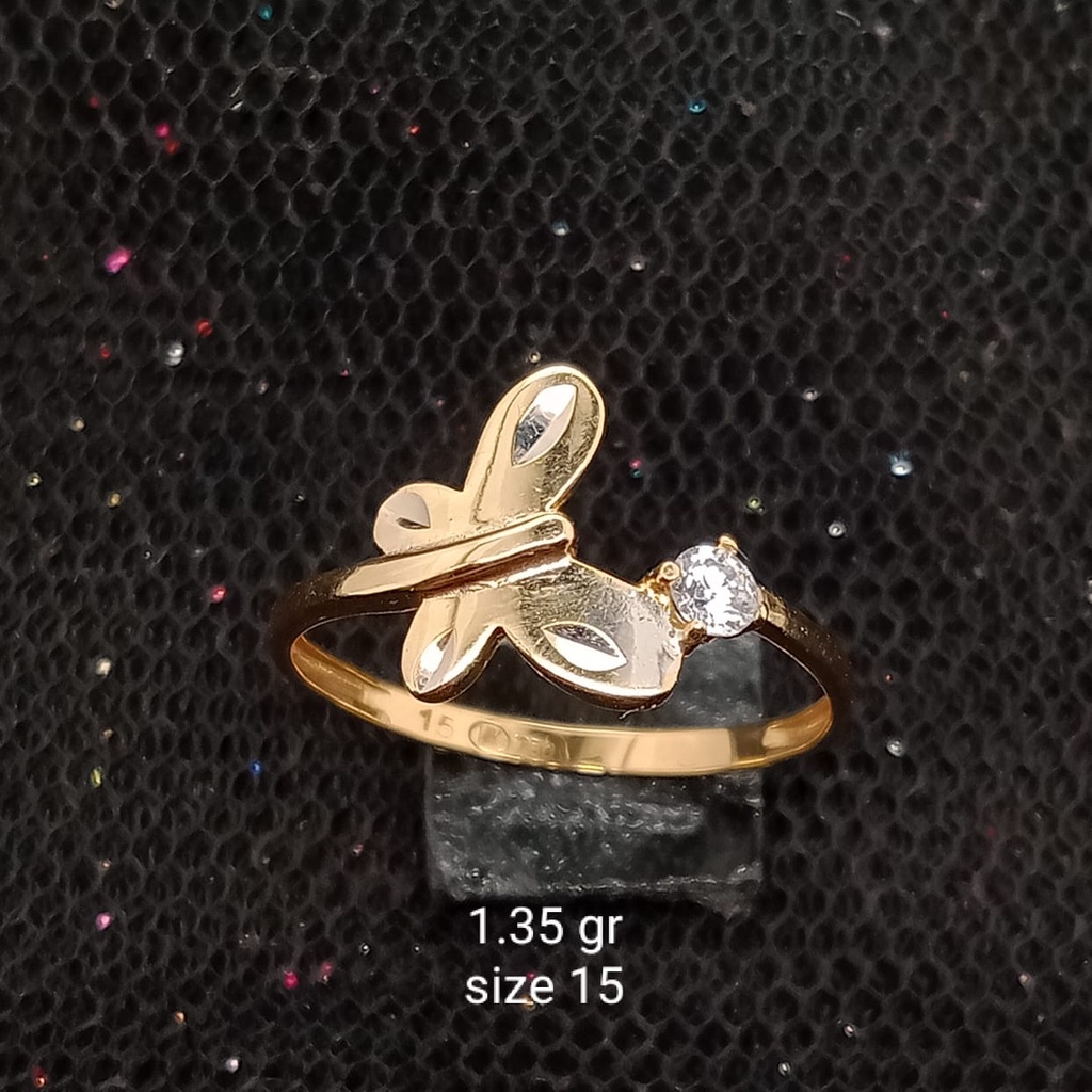 Cincin Emas 17K - 1.35 gr Kadar 750 - 347