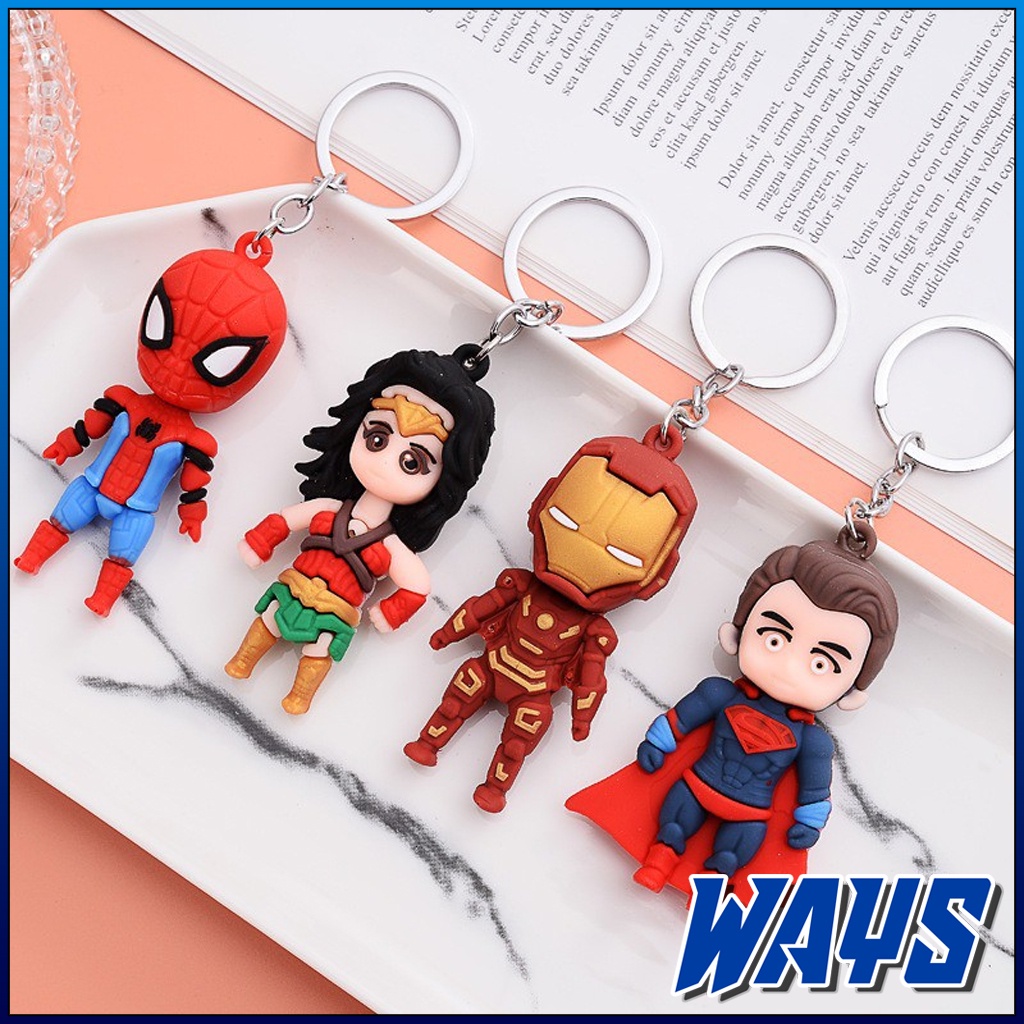 G020 | Gantungan Kunci Superhero Spiderman Captain America Batman Iron Man Superman Wonder Woman