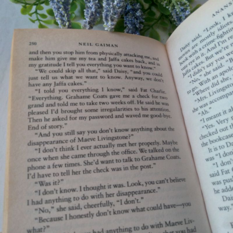 [ FIKSI ] Neil Gaiman Anansi Boys sandman Preloved Bahasa Inggris Original-2