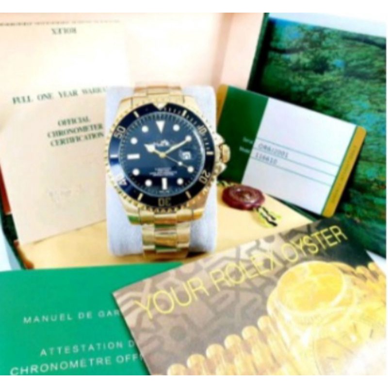 COD - JAM TANGAN PRIA ROLEX SUBMARINER R2299X TANGGAL AKTIF FREE BOX ORI,PAPERBAG, KARTU & BATERAI