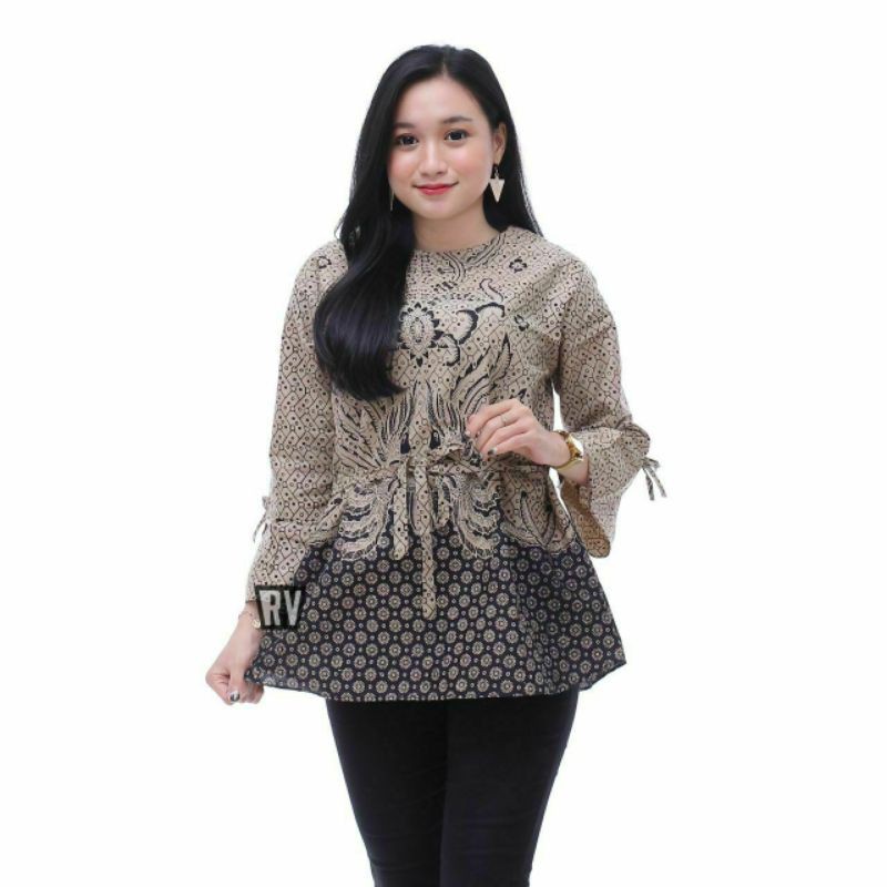 Atasan Batik Wanita blouse blous blus ukuran M L XL XXL ButikDian-G