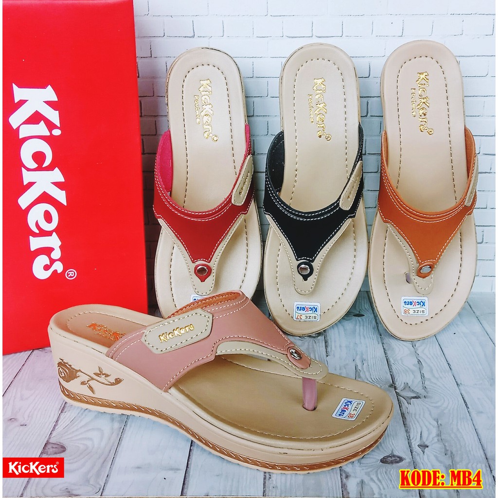 WEDGES SANDAL  JEPIT  KICKERS  KODE MB4 TERBARU MURAH 