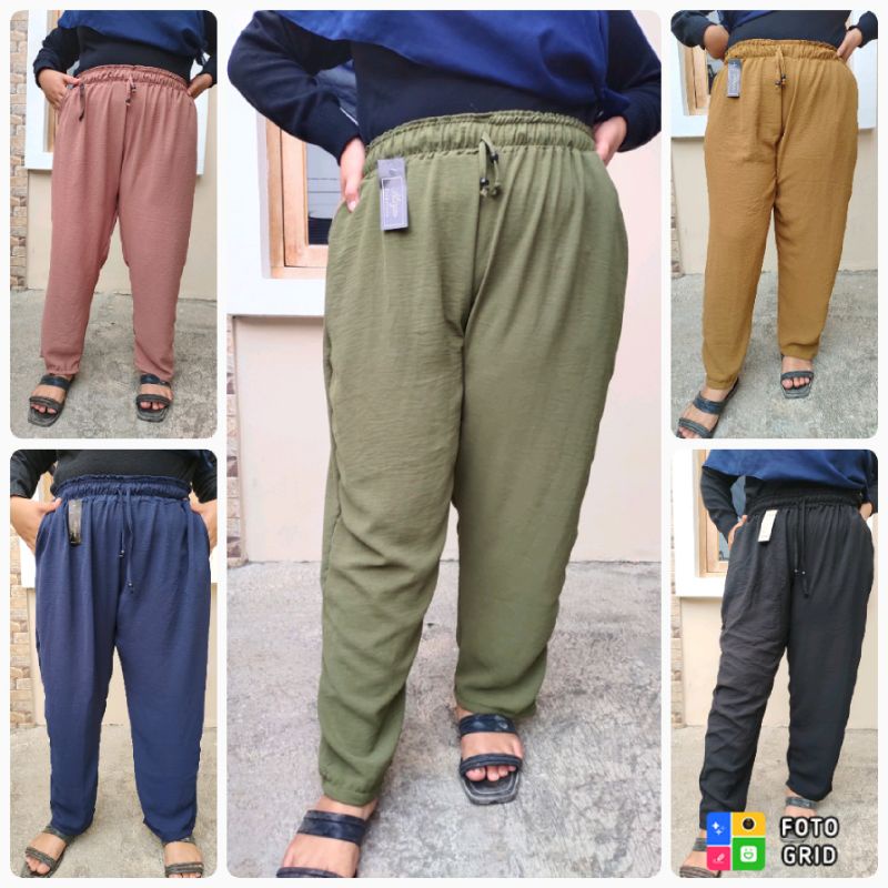 MUAT BB 85 KG CELANA JUMBO LUNA PANTS / CELANA BIG SIZE / CELANA JUMBO WANITA BEST SELLER