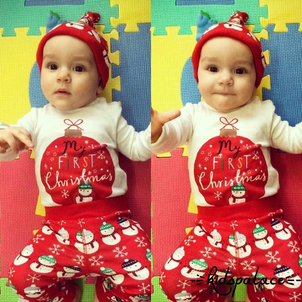 3Pcs Kaos  T Shirt Katun Bayi  Laki laki  Perempuan Lengan 