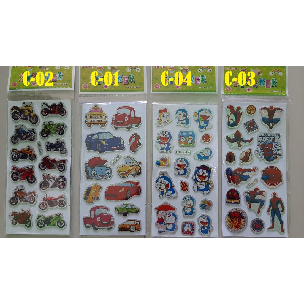 

(C_)Stiker Anak Motif Karakter; Sticker Anak