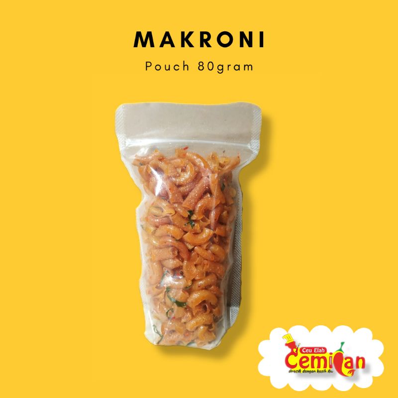

Makaroni / Makroni kemasan pouch 100gram cemilan ceu elah rasa pedas dan lainnya