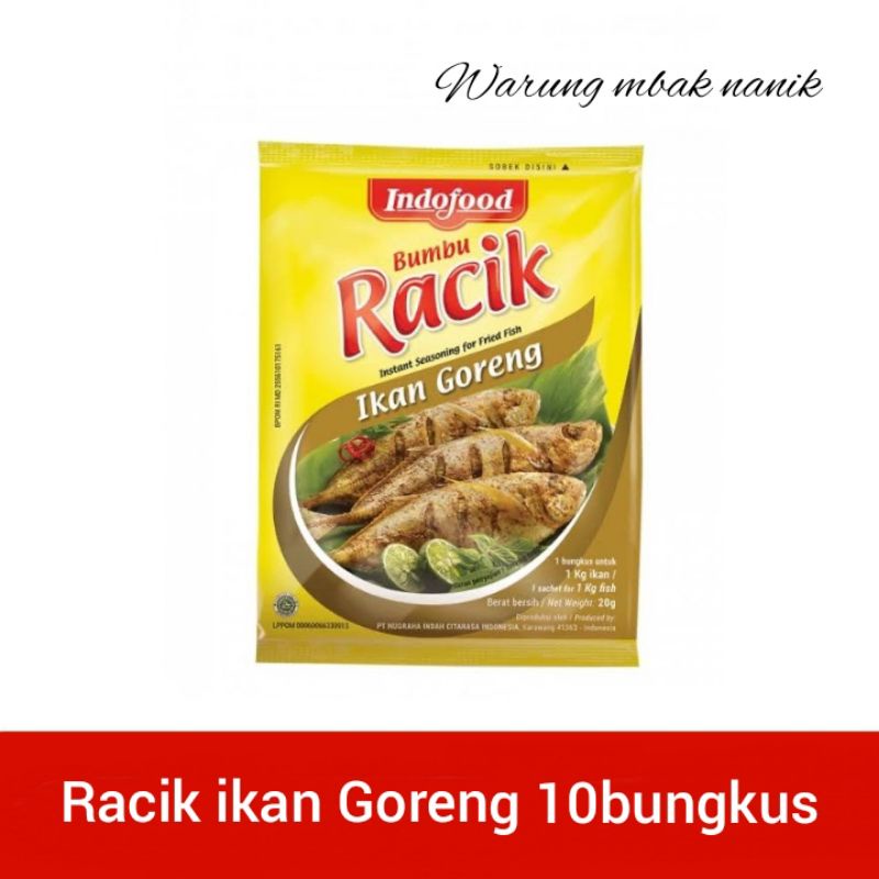 

Indofood Bumbu Racik Ikan goreng 1renceng isi 10 bungkus