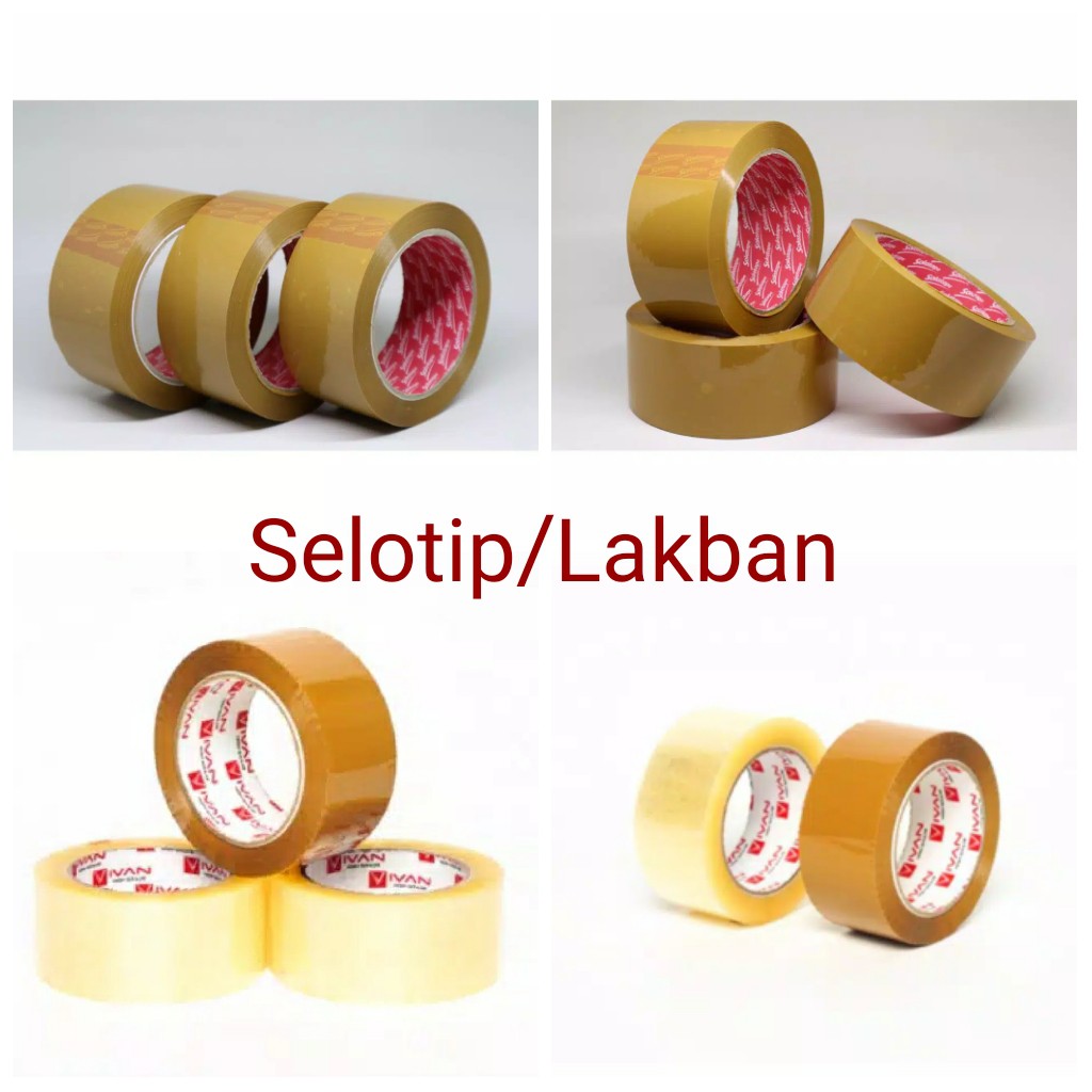 

Lakban / Selotip Bening - Cokelat