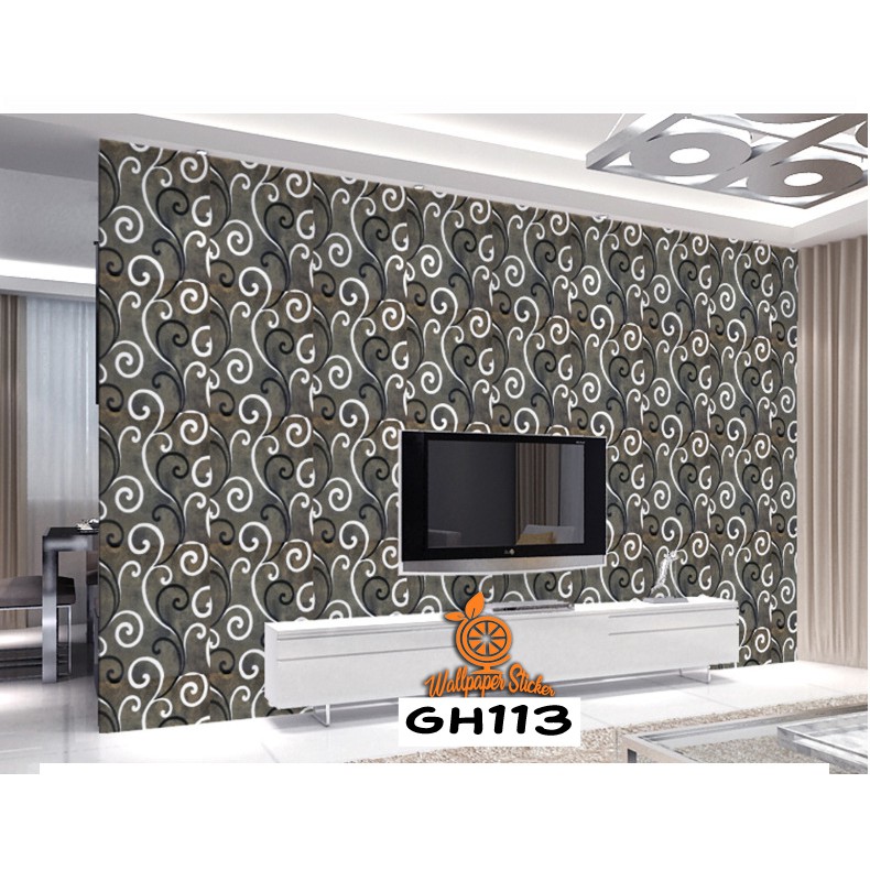 Wallpaper Dinding Wallstiker kamar tidur - Wallpaper Hiasan dinding  45cm x 9m Salur Pink Gh096