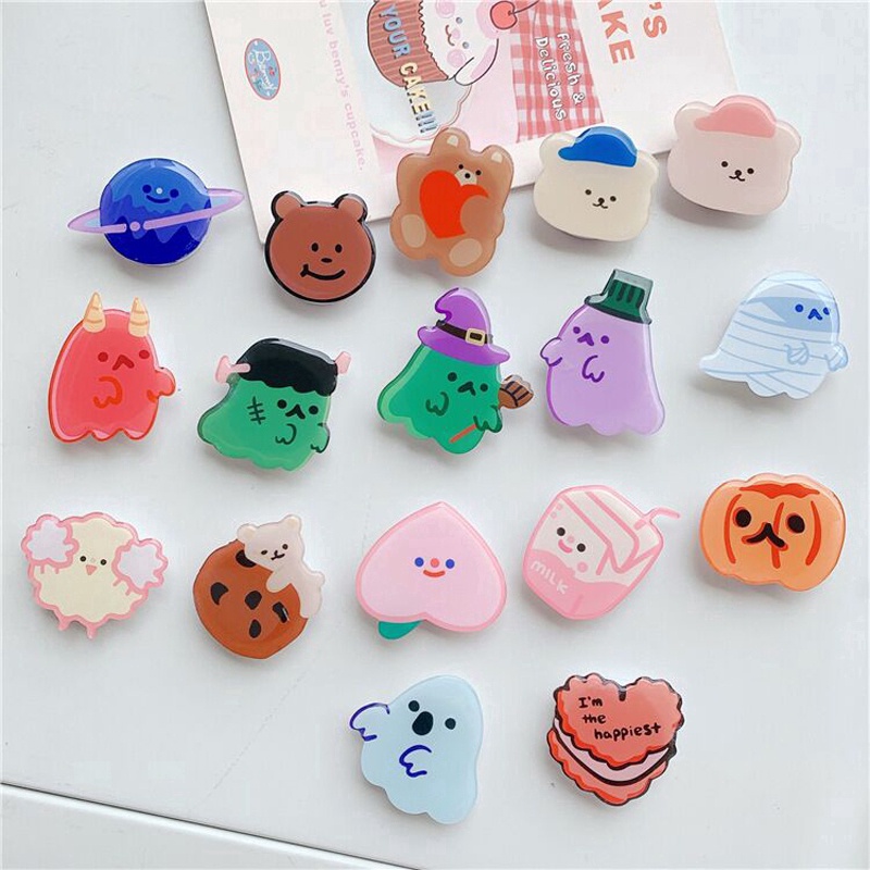 HALLOWEEN POP GRIP SERIES Acrylic Phone Grip Karakter Lucu Griptok Korea Akrilik Popsocket Korea