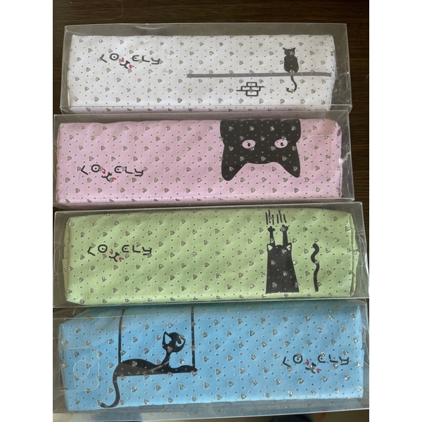 

Pencil case sleting bintik metalik motif cat / kucing satuan