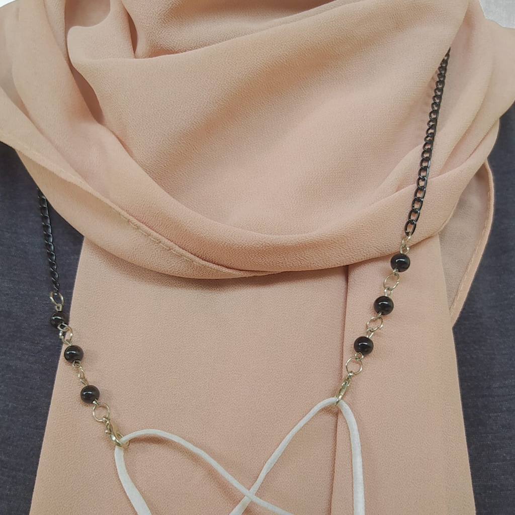 Kalung Masker 2in1 Hijab Stopper / Kalung Konektor / Kalung Masker Kait Rantai Maroko Series