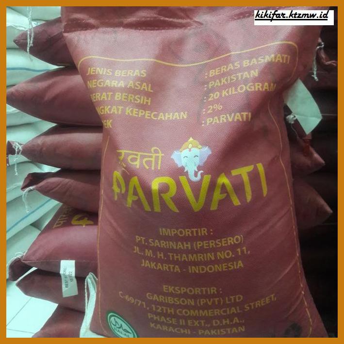 

ANEKA-BERAS- BERAS BASMATI PARVATI (RED) - WHITE SELLA PREMIUM - KEMASAN 1KG -BERAS-SEHAT.