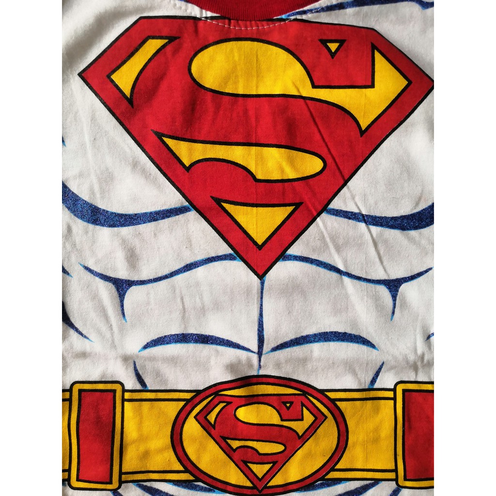 Setelan Anak Sayap Superman Putih Celana Pendek Baju Karakter Cowok Laki Laki