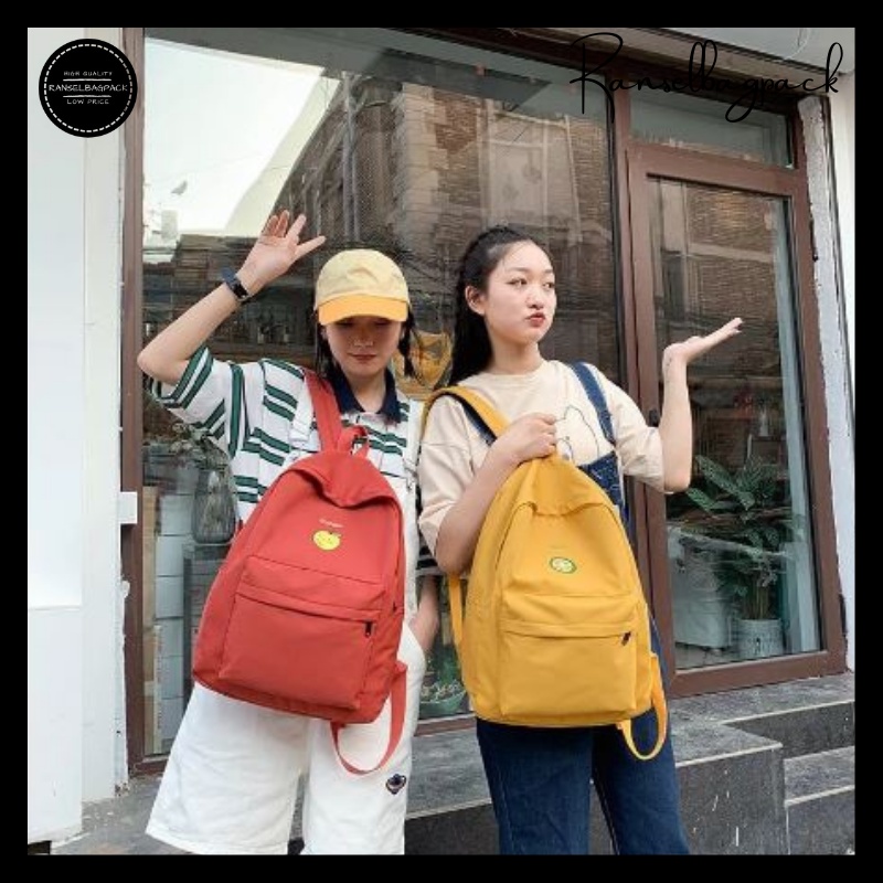 Tas Ransel Wanita - Sekolah Traveling Remaja Model Fashion Korea Terbaru Murah Kekinian Bagus Terbaru Multifungsi Stylish Backpack Bahu Punggung Simple Elegan Casual Premium Premium Cewek