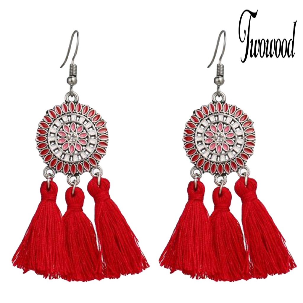 Anting Rumbai Menjuntai Bentuk Bunga Matahari Bahan Alloy Gaya Bohemian Untuk Ulang Tahun