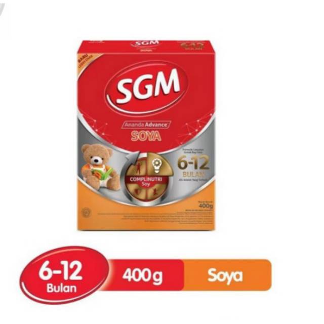 Susu SGM Ananda Soya Comlinutri 6-12 400gr