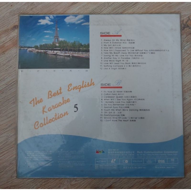 Kaset Laser disc lagu The Best English