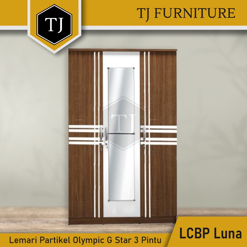 Olympic Lemari Kayu Tiga Pintu / Lemari Pakaian Tiga Pintu / LCBP Luna