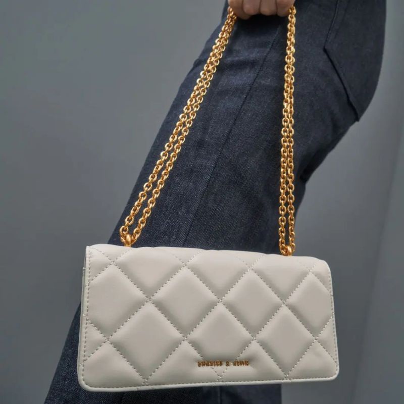 12.12 SALE | CK Paffuto Chain Handle Quilted Long Wallet