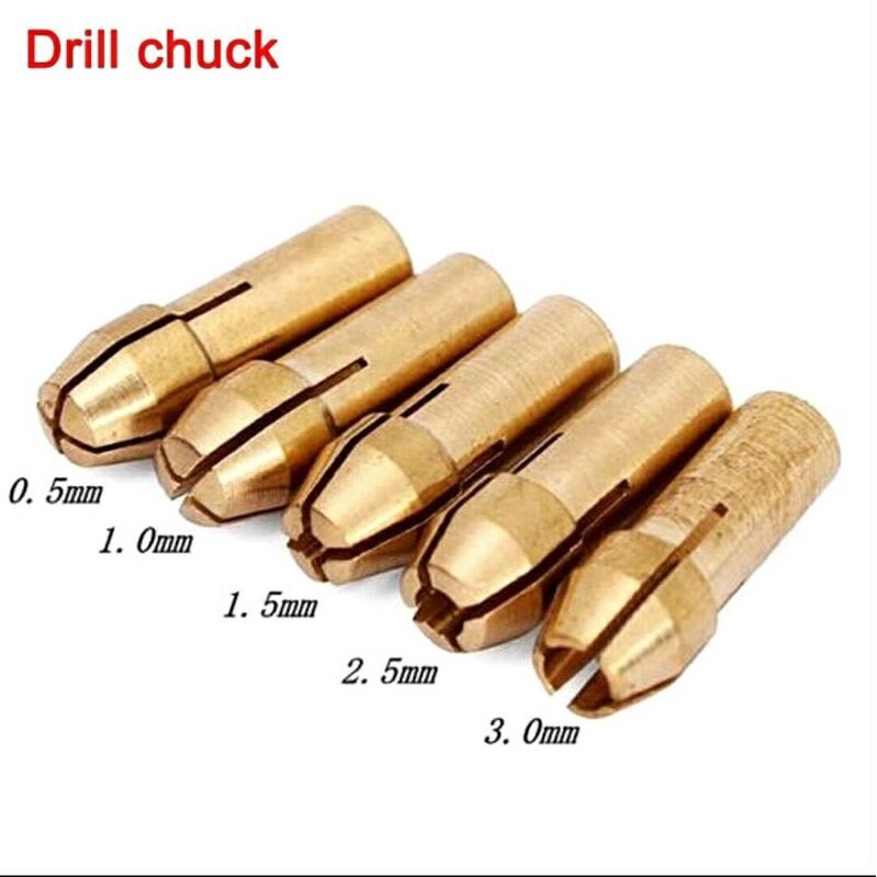 Kepala Bor Mini Collet Chuck Mini Drill 7pcs Set As 2.35mm Plus Kunci L