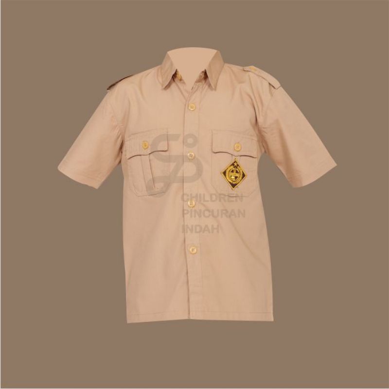 Baju Pramuka Laki-laki Penggalang Pendek Merek Children Pinncuran Indah