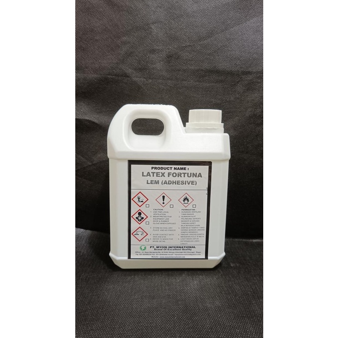 

(BISA COD) Myosi Lem Latex Cair Fortuna untuk Busa / Kulit Latex 1 Liter HEMAT Kode 663
