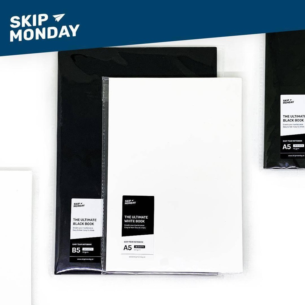 

Skip Monday The Ultimate Notebook Buku Tulis Kertas Black Kraft Craft Loose Leaf Hitam Pen Metallic