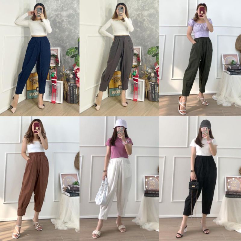 JC88 - Celana Harem Linen / Harem Pants / Harem Wanita Premium