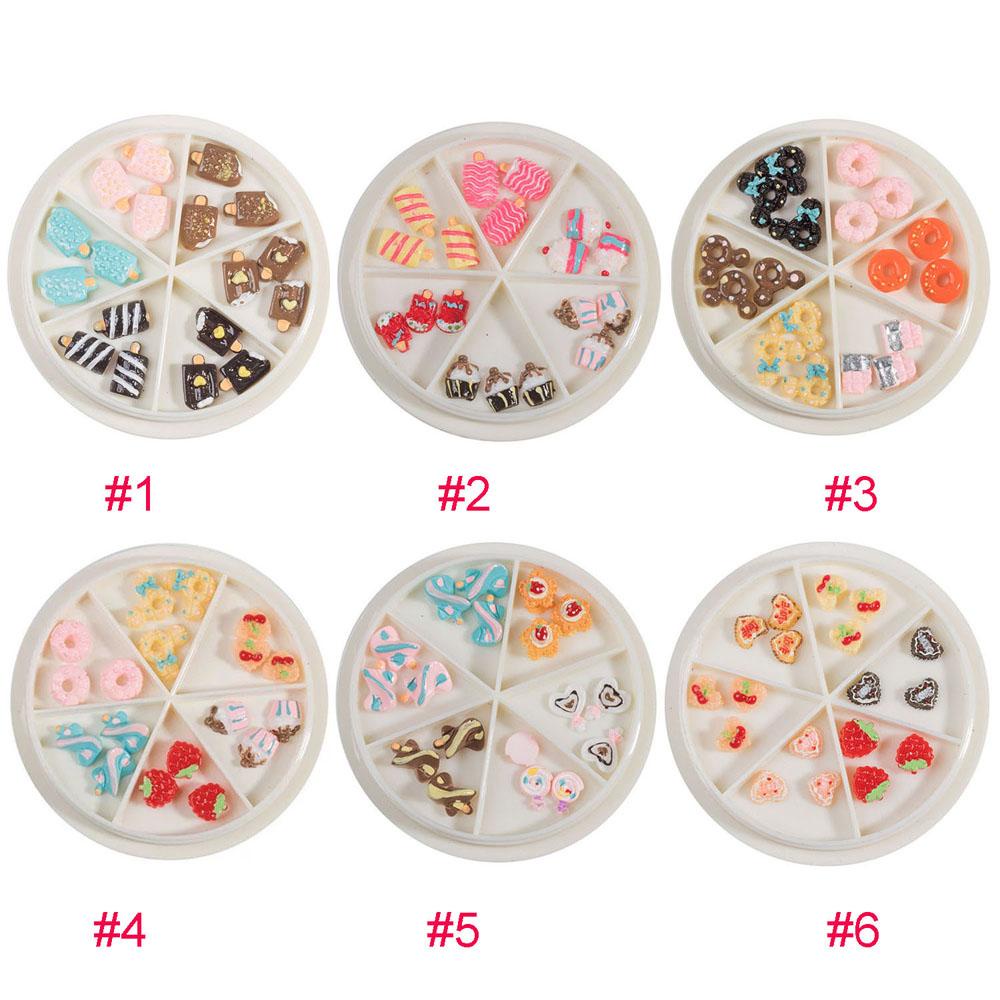 Needway 3D Nail Art Dekorasi Lucu Es Krim Simulasi Donat Hiasan Kuku DIY