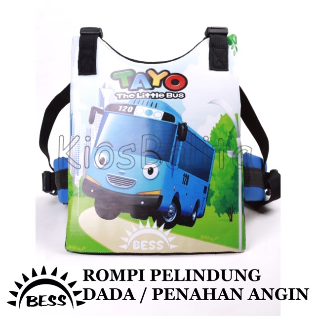 FREE MASKER!! ROMPI PELINDUNG DADA ANAK BONCENGAN MOTOR / ROMPI PENAHAN ANGIN ANAK / ROMPI PRINTING