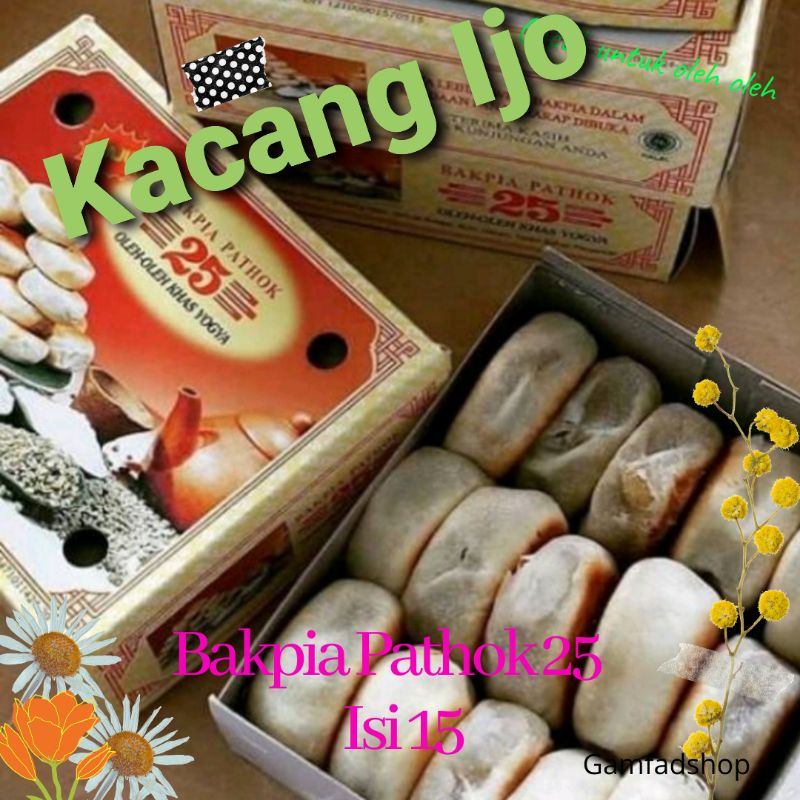 

Bakpia pathok 25 makanan kue oleh oleh jogja KACANG IJO isi 15