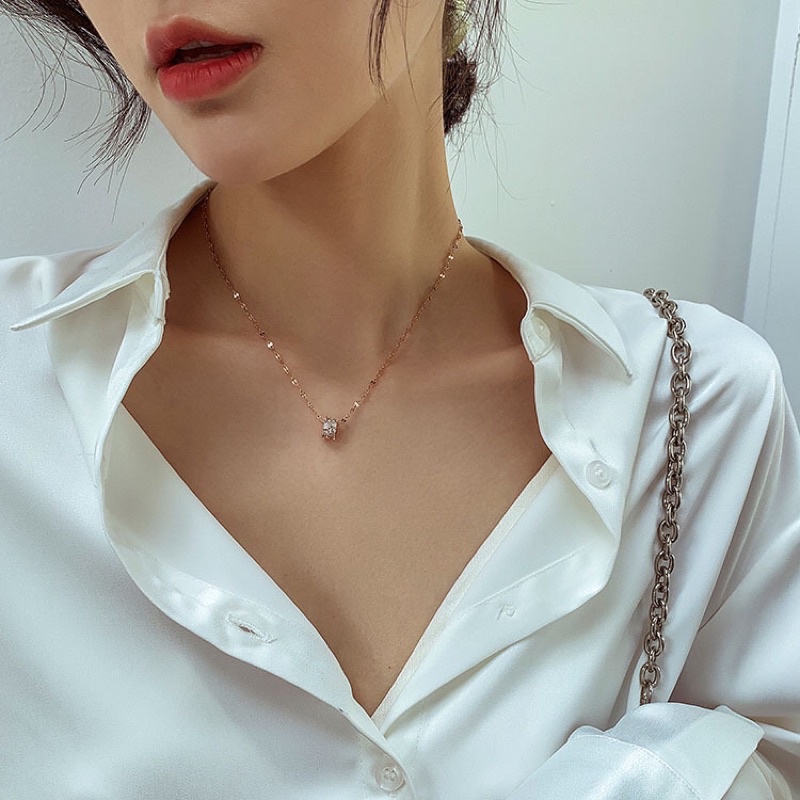 Kalung Titanium Wanita Fashion Korea Perhiasan Trending