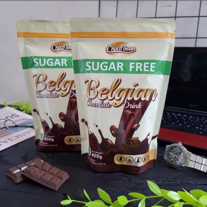 

Chocobean 400gr, Bubuk Minuman Coklat Belgia, belgian enak Hot Chocolate Halal SugarFree Coklat Diet
