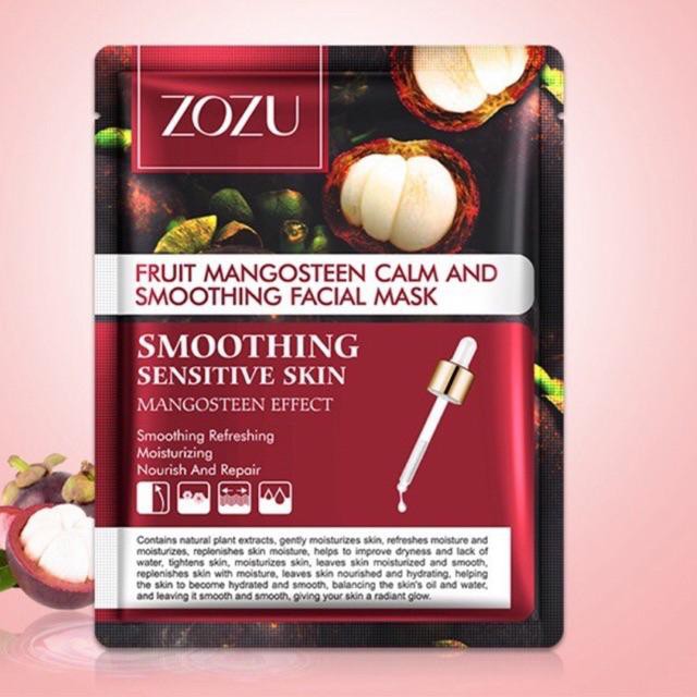 Zozu Fruits Sheet Mask Extract Natural Hydrating Facial Mask Masker Wajah Ekstrak Buah Buahan