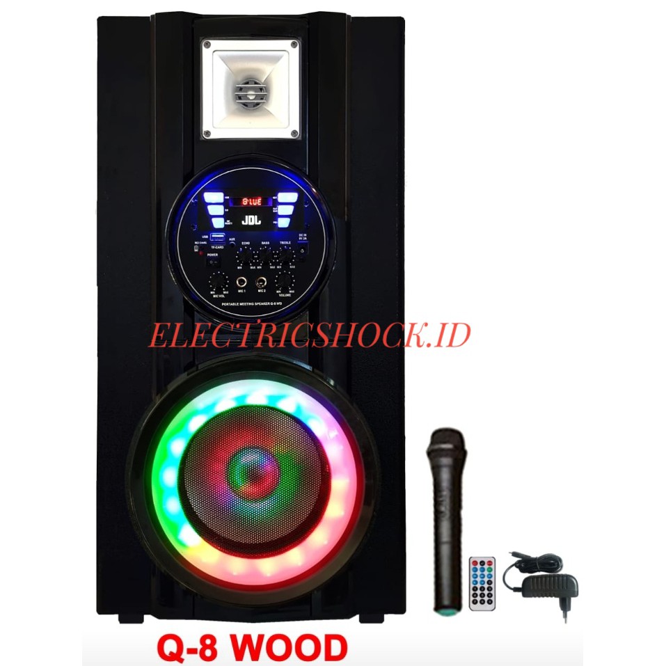 SPEAKER AKTIF JDL Q8 WOOD 8 INCH BODY KAYU ORIGINAL